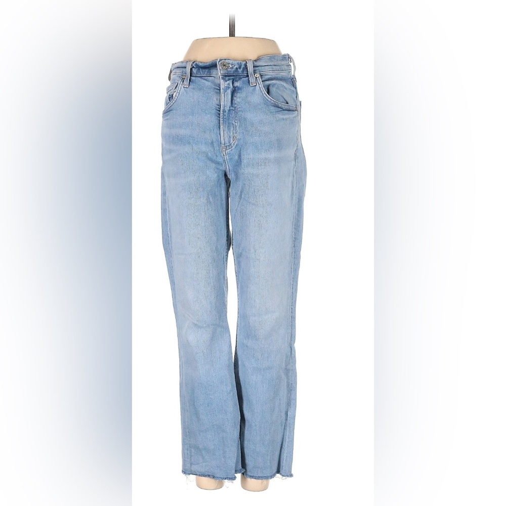 Citizens of Humanity Parker relaxed cuffed cropped jeans light wash. Size 27